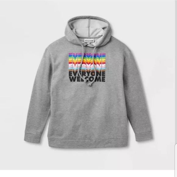 Take Pride Everyone Welcome Gray Rainbow Hoodie New with Tags Unisex Sz. SMALL - Picture 2 of 10